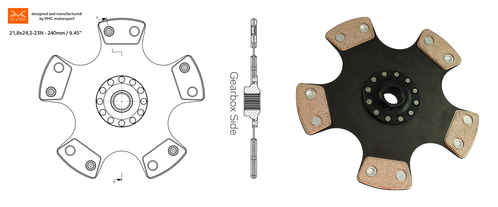 Wyczynowa tarcza sprzęgła VAG AUDI Volkswagen Seat Skoda [240mm 9.25