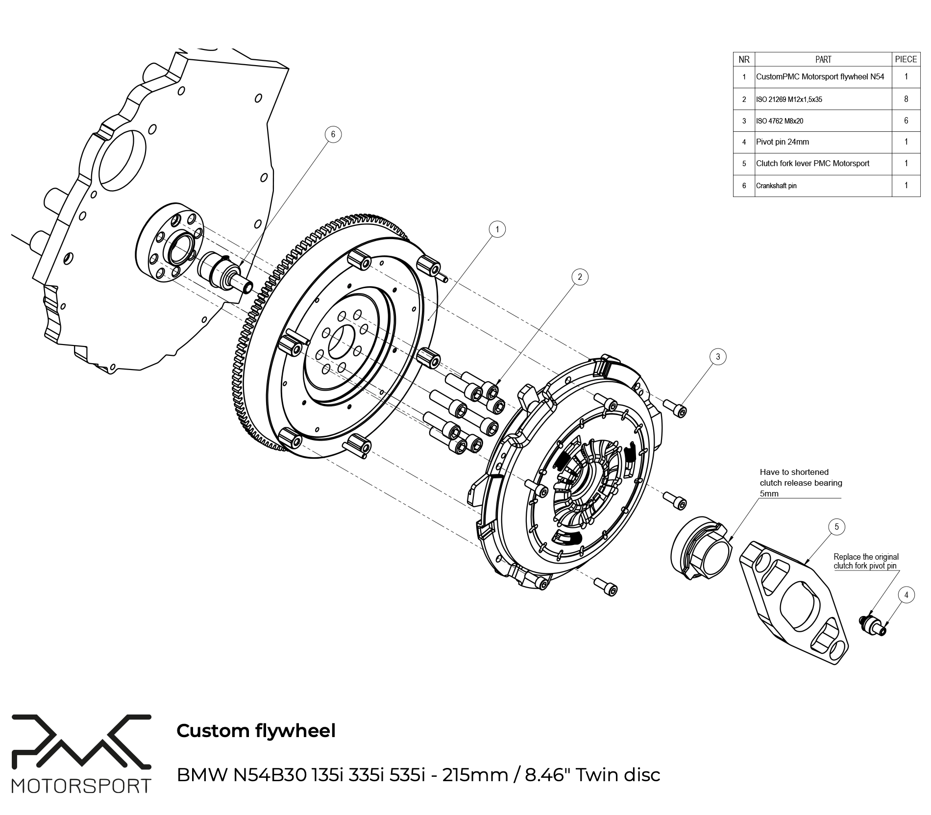 dwutarczowy zestaw sprzęgła do bmw n54 135i 335i 535i