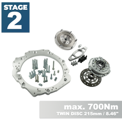 Stage 2 Toyota 1JZ 2JZ - manual 6-biegów BMW N54 GS6-53BZ 135i 335i 535i - 215mm / 8.46" Twin Disc