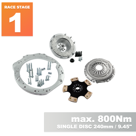 Race Stage 1 Mercedes-Benz M113 M113K AMG - manual 6-biegów BMW M57n GS6-53DZ HGD JGA HGA - 240mm / 9.45"