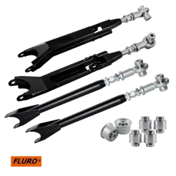 Stage 3 Zestaw regulowanych wahaczy + aluminiowe tuleje wahaczy do BMW E36 Uniball (czarne)