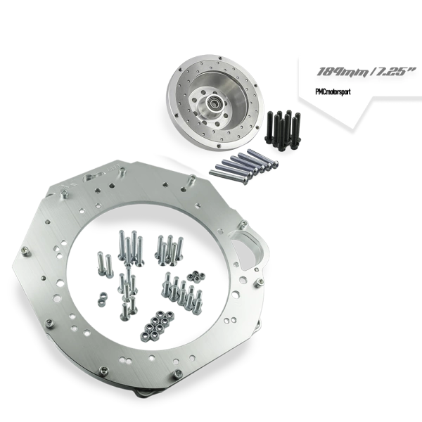 Adapter GM Chevrolet V8 LS 8-śrub - manual 6-biegów BMW M57n GS6-53DZ HGD JGA - 184mm / 7.25" (P)