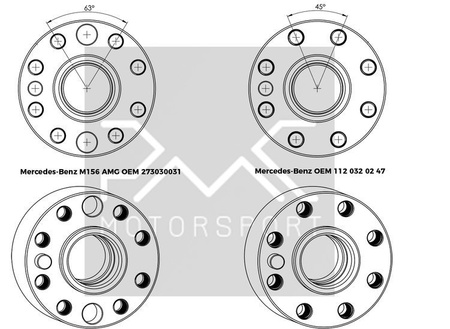 Adapter Mercedes-Benz M112 M113 M113K - BMW E60 530D M57n GS5-39DZ HGD JGA 6-biegów - 240mm / 9.45"