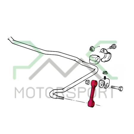 Aluminiowe łączniki stabilizatora Tył BMW E23 E24 E28 E30 E36 - 80mm / 3,15" - 90ShA