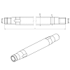 Ramię / Rura Stalowa obustronnie gwintowana – M10 - (270mm / 10.63")