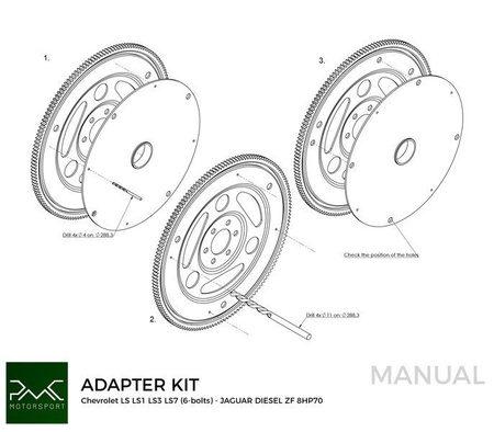 Adapter konwertera ZF 8HP70 Jaguar Diesel - GM Chevrolet V8 LS