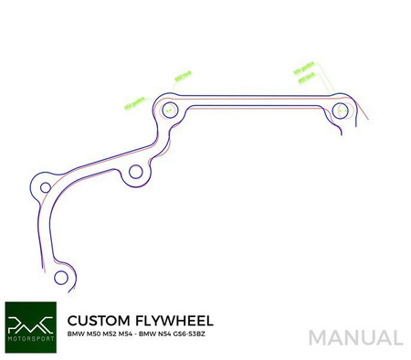 Race Stage 1 BMW M50 S50 M52 S52 M54 S54 - manual 6-biegów BMW N54 GS6-53BZ 135i 335i 535i - 240mm / 9.45"  7150g / 15.76lb