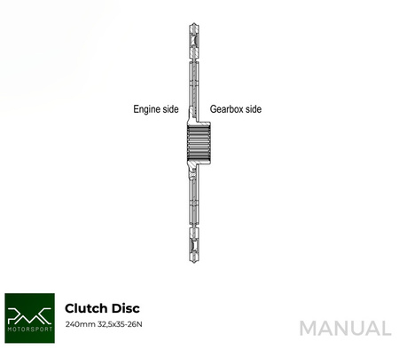 Wyczynowa tarcza sprzęgła BMW M57N N57 N54 B57 B58 32,5x35-26N [240mm 9.25"]