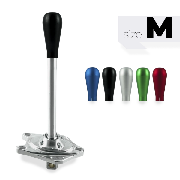 Short shifter BMW E8x E9x - aluminiowa czarna długa gałka (K)