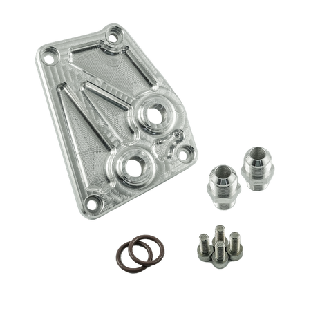 AN10 Relokator Adapter chłodnicy oleju BMW V8 M60 M62 + złączki