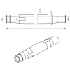 Ramię / Rura Stalowa obustronnie gwintowana – M8 - (110mm/ 4,33")