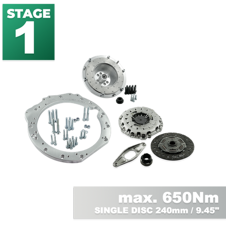 Stage 1 Mercedes-Benz M113 M113K AMG - manual 6-biegów BMW M57n GS6-53DZ HGD JGA HGA - 240mm / 9.45"