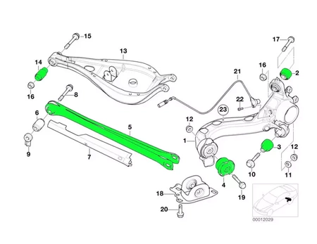 STAGE 1 Zestaw regulowanego zawieszenia tylnego do BMW E46 Uniball 95kN 